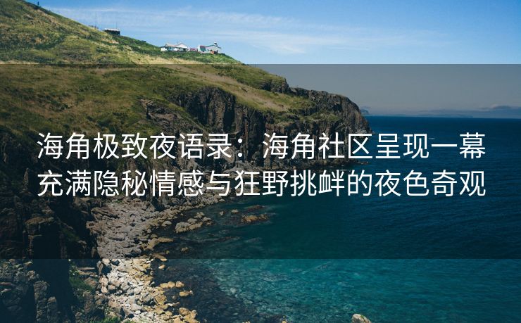 海角极致夜语录：海角社区呈现一幕充满隐秘情感与狂野挑衅的夜色奇观